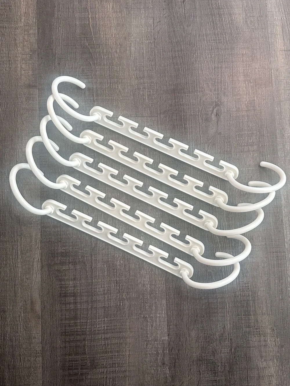 New Set of 5 White Space Saving Closet Organizer Hangers